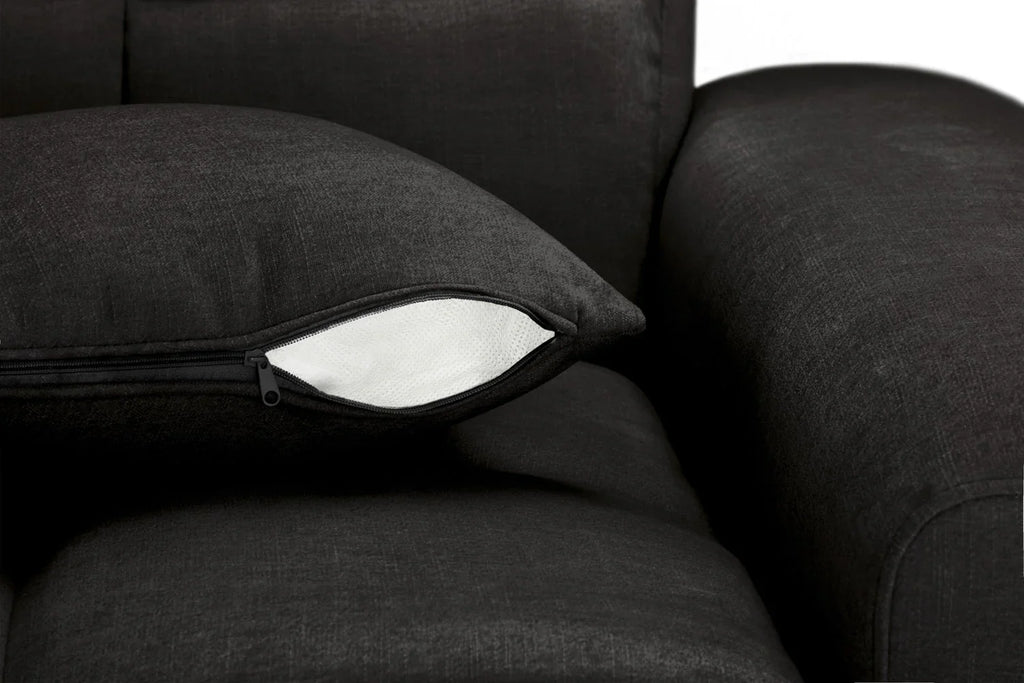 Jacob Right Hand Corner Sofa In Black