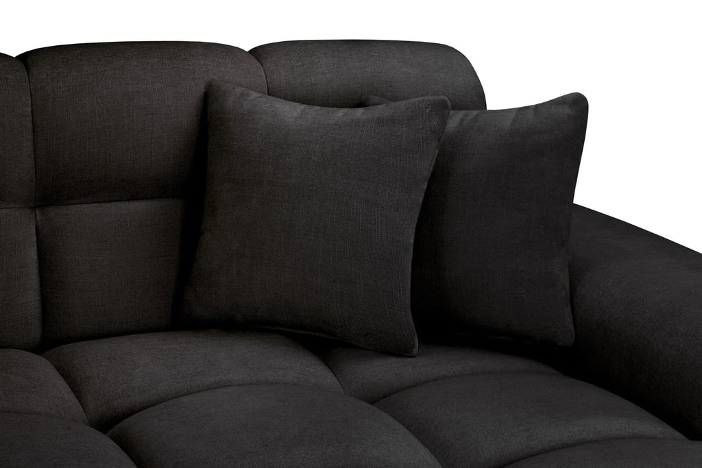 Jacob Left Hand Corner Sofa In Black