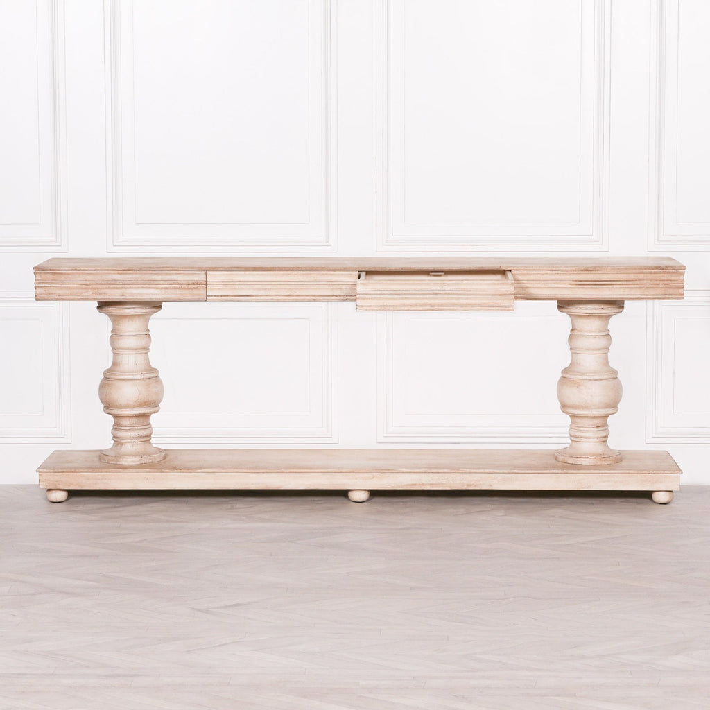 Wooden Console Table with Drawers