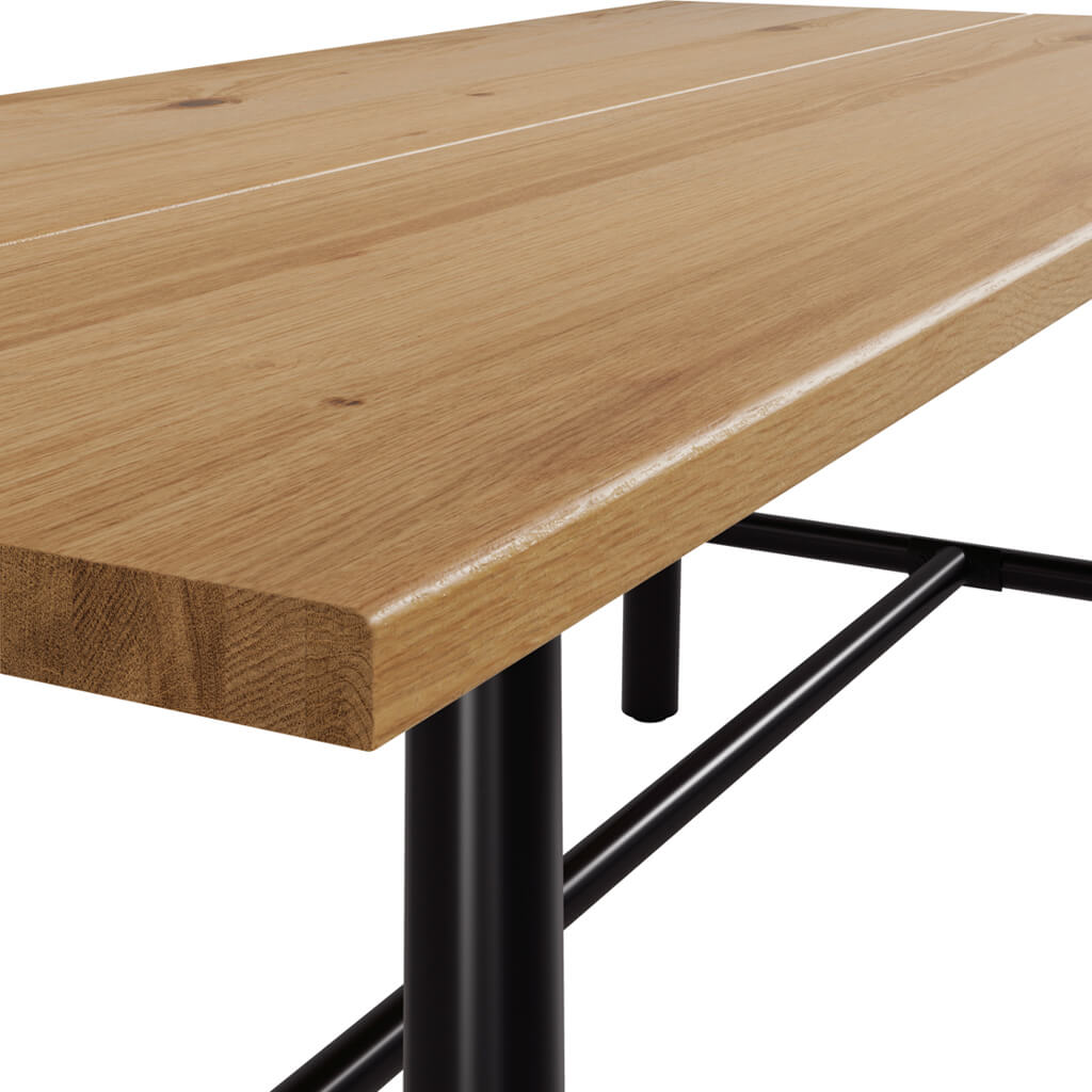 Light Grain Wood-effect Dining Table