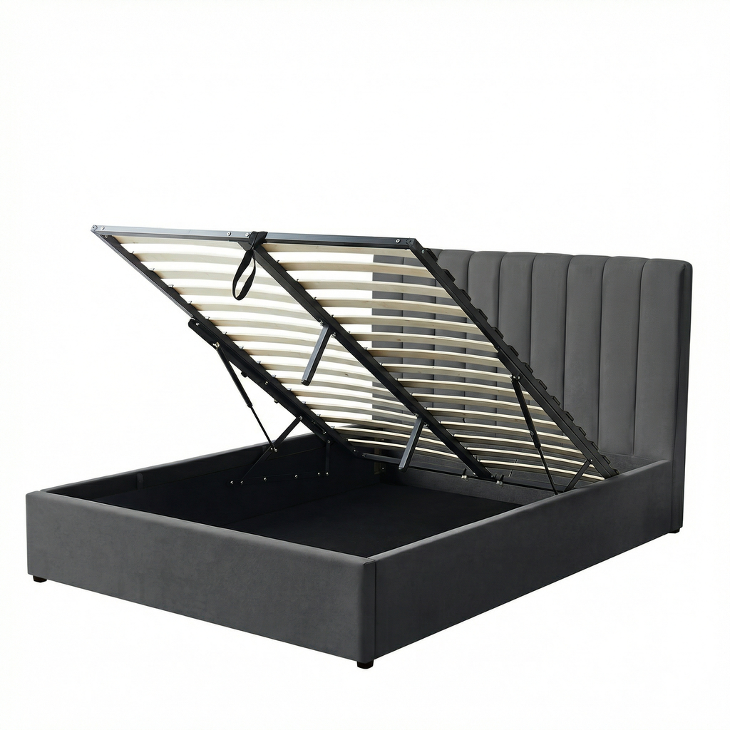 Kingsize Ottoman Storage Bed with Memory Foam Mattress (5 COLOUR CHOICES)