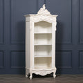 White Carved Bookcase