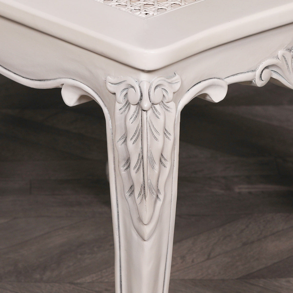 Off White Rattan Dining / Bedroom Chair