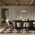 Rina Black Dining Table with 4 Nova Mole Chairs