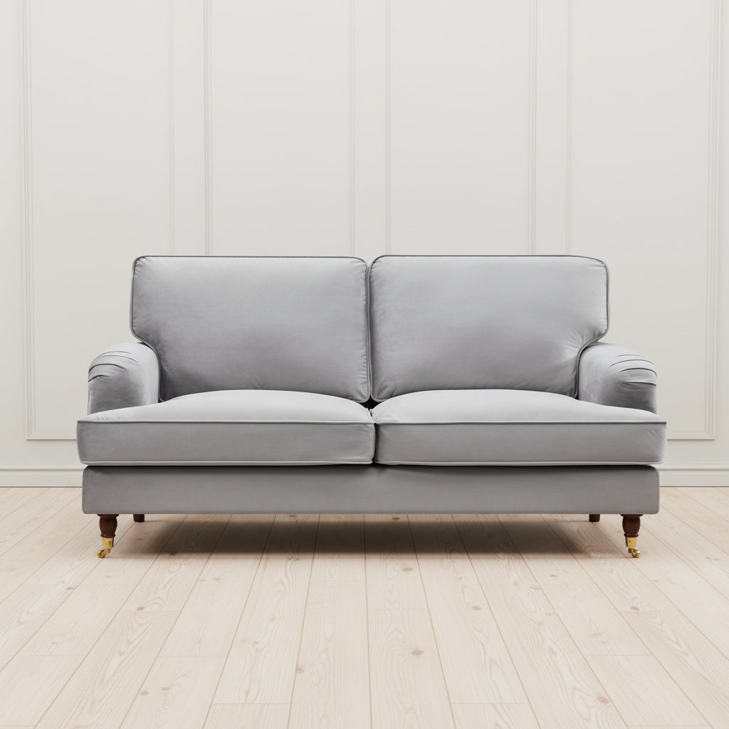 2 Seater Sofa in Grey Velvet