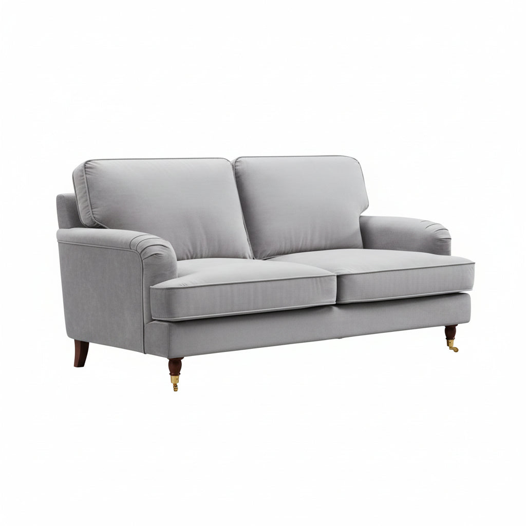2 Seater Sofa in Grey Velvet