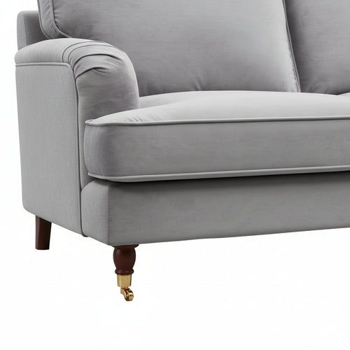 2 Seater Sofa in Grey Velvet