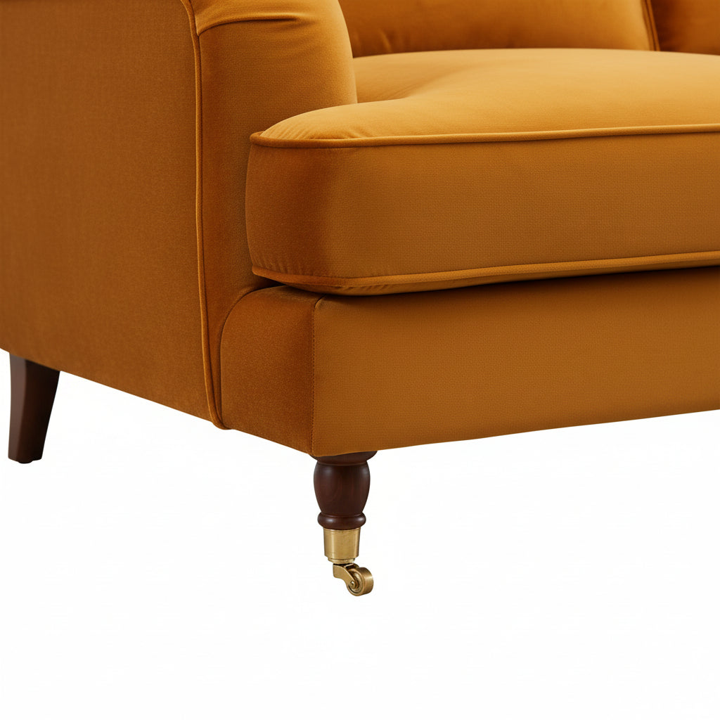 2 Seater Sofa in Burnt Orange