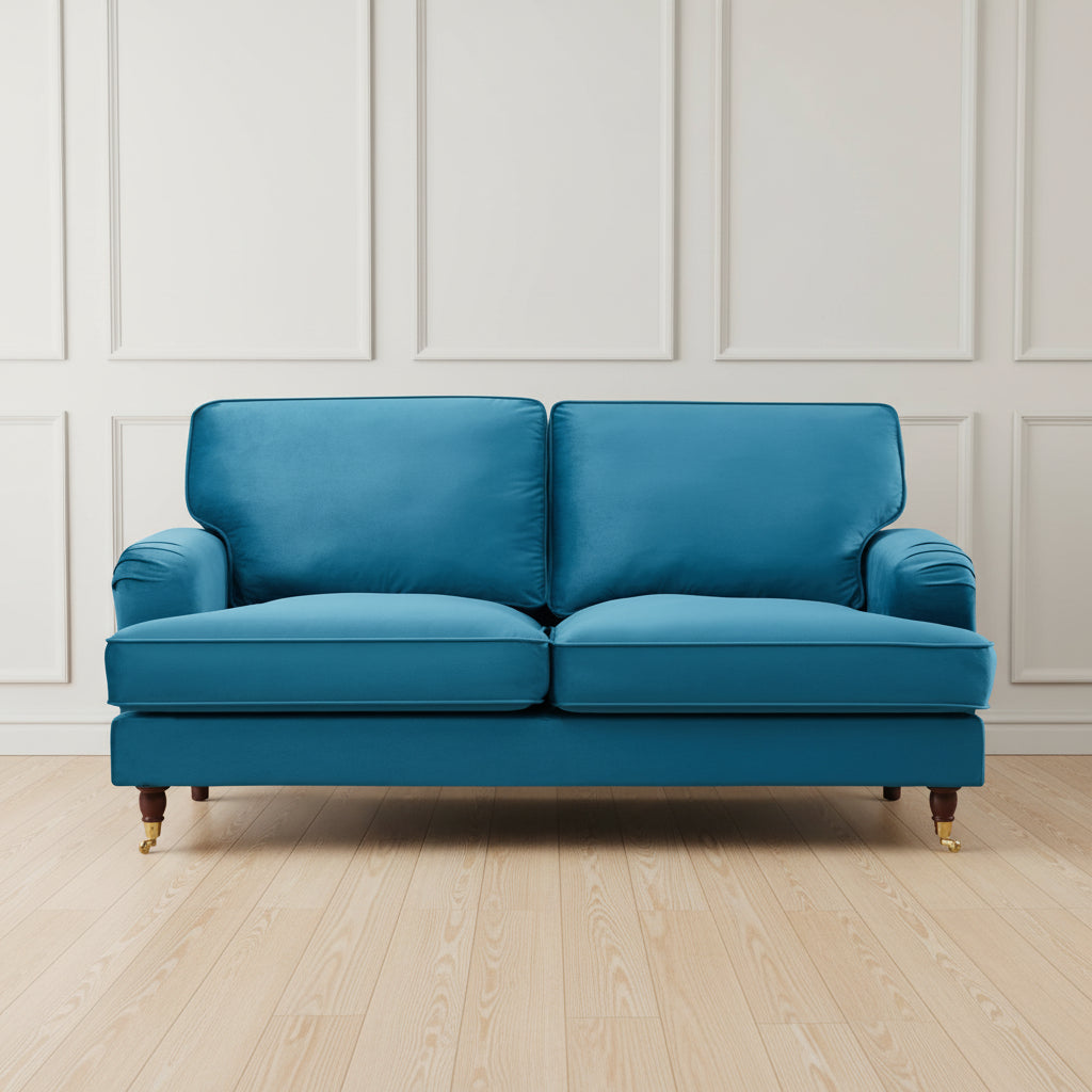2 Seater Sofa in Teal Velvet