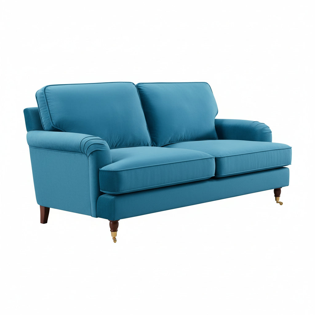 2 Seater Sofa in Teal Velvet