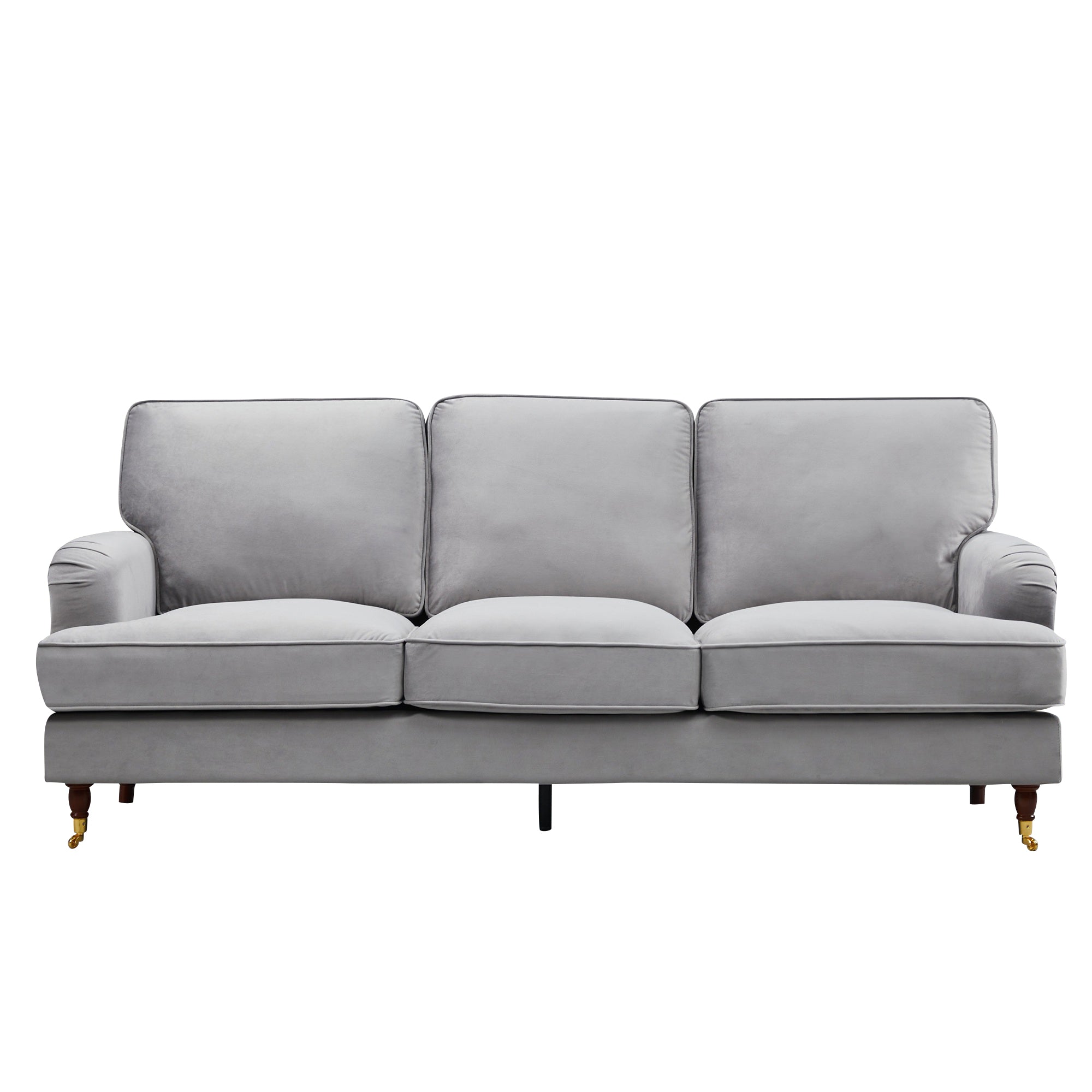 3 Seater Sofa in Grey Velvet