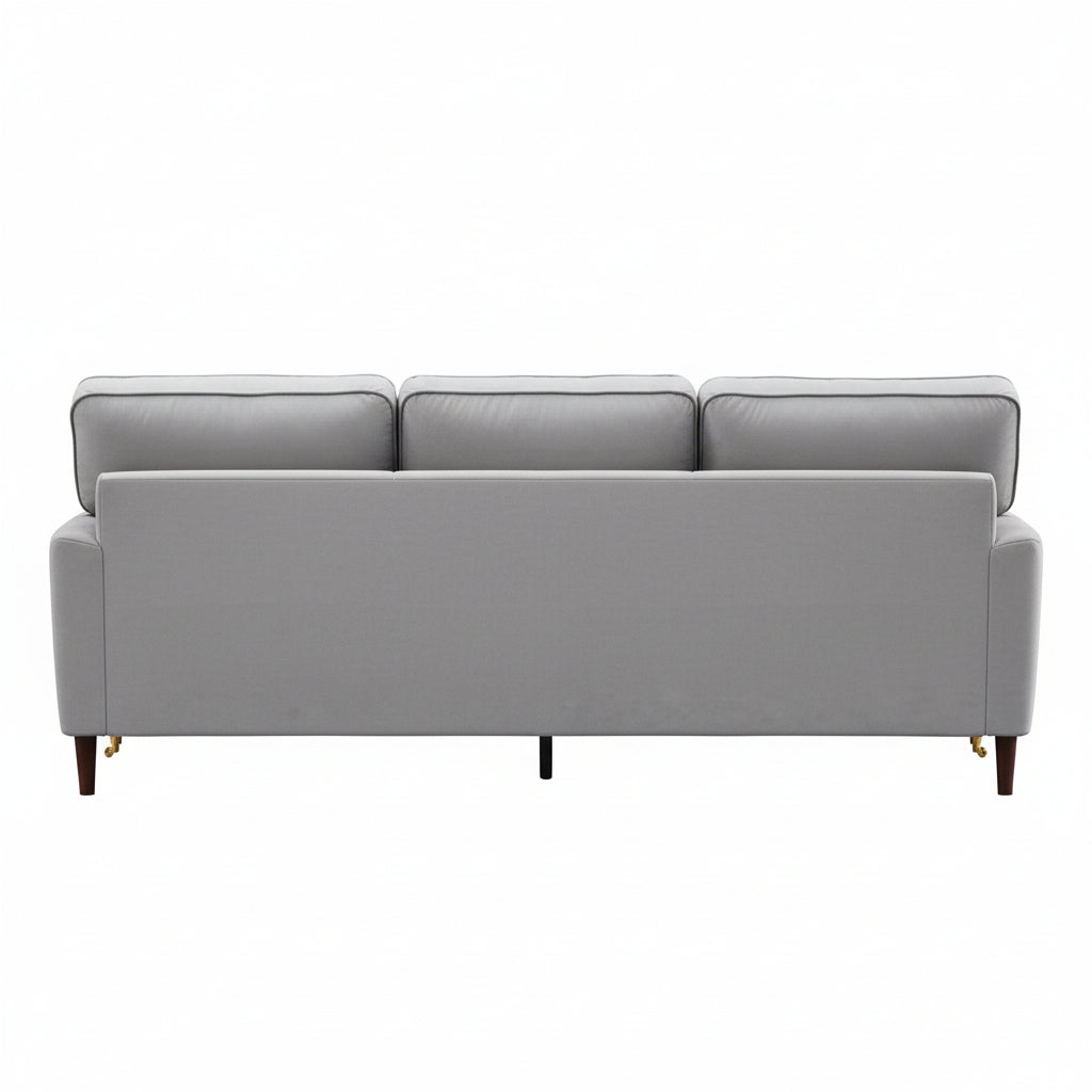 Universal L Shape Corner Sofa in Grey Velvet