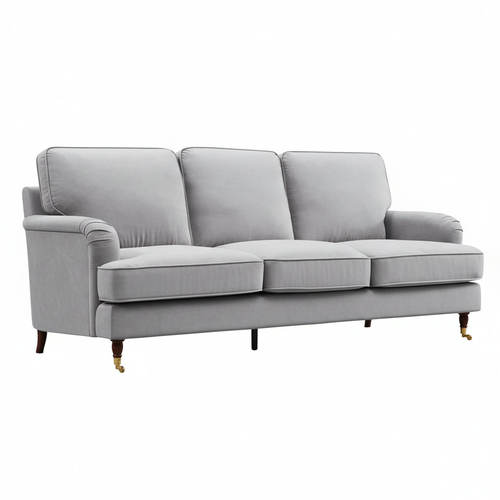 3 Seater Sofa in Grey Velvet