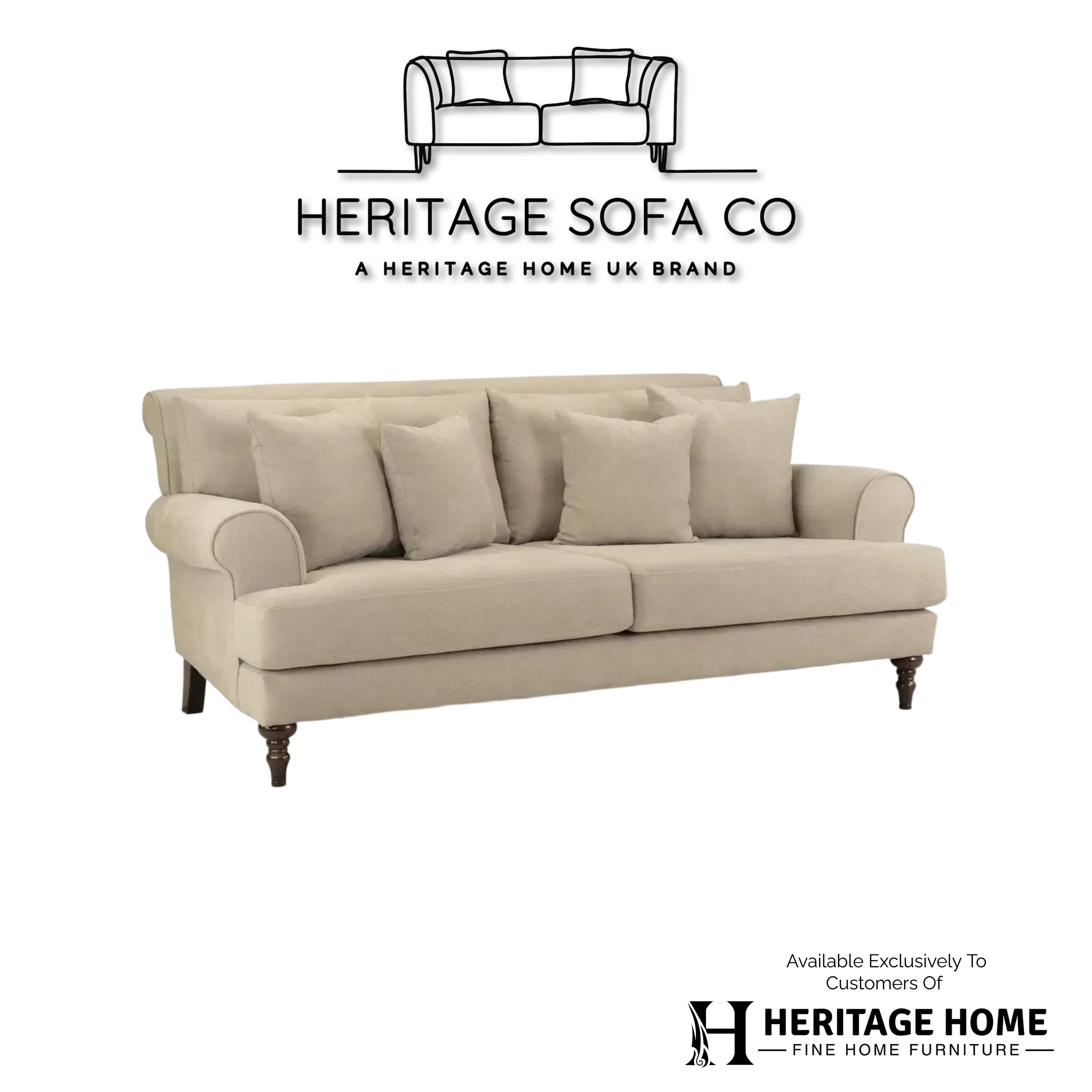 Summer 3 Seater Sofa In Beige