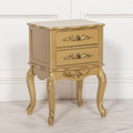 French Antique Gold 2 Drawer Bedside