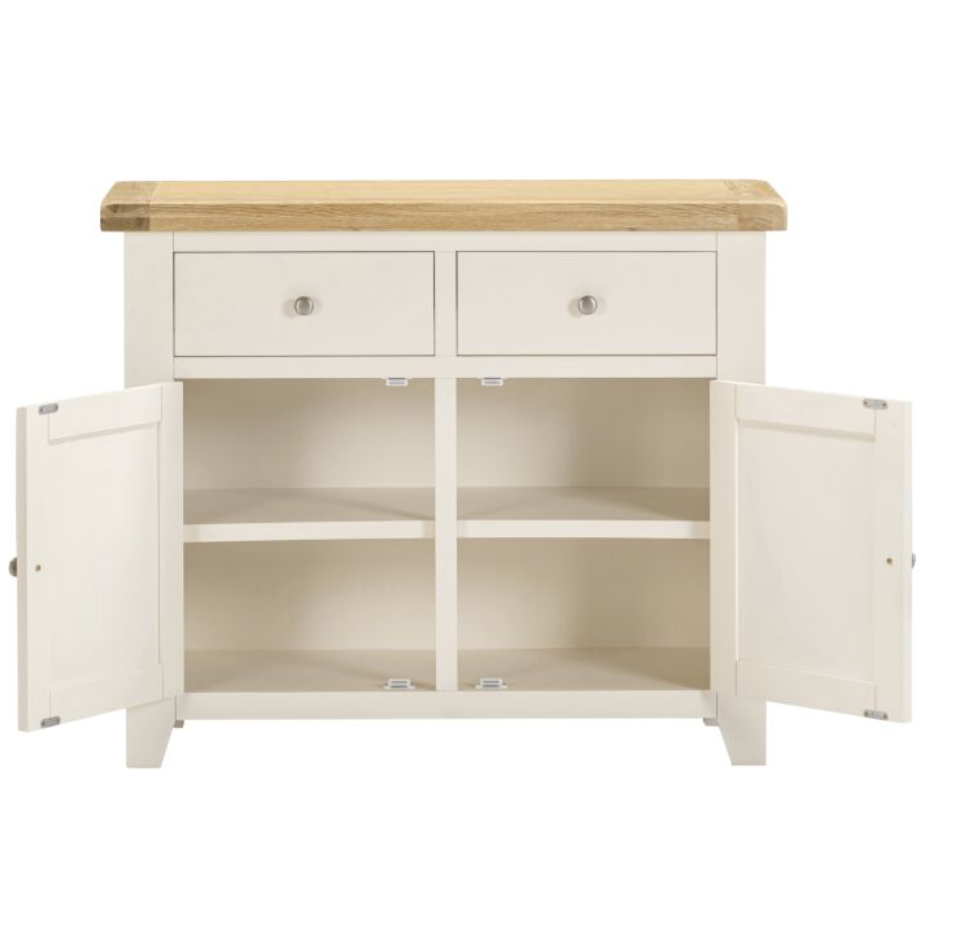 3 Piece Ivory & Oak Living Room Furniture Set