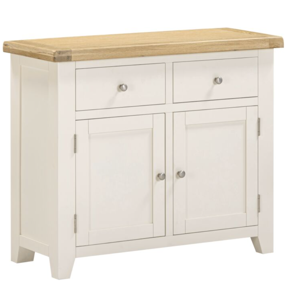 3 Piece Ivory & Oak Living Room Furniture Set