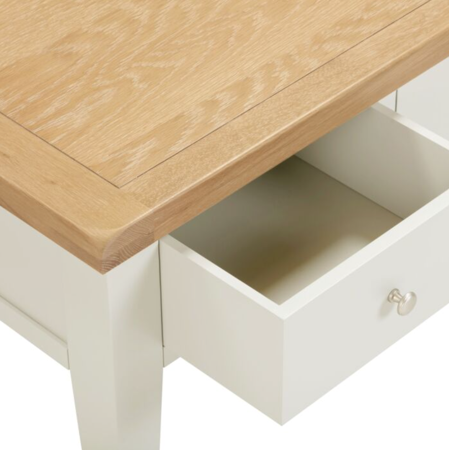Windsor 2 Drawer Coffee Table - Ivory/Oak