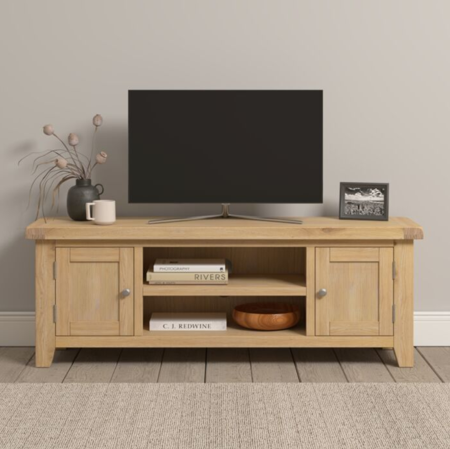 4 Piece Oak Living Room Furniture Set
