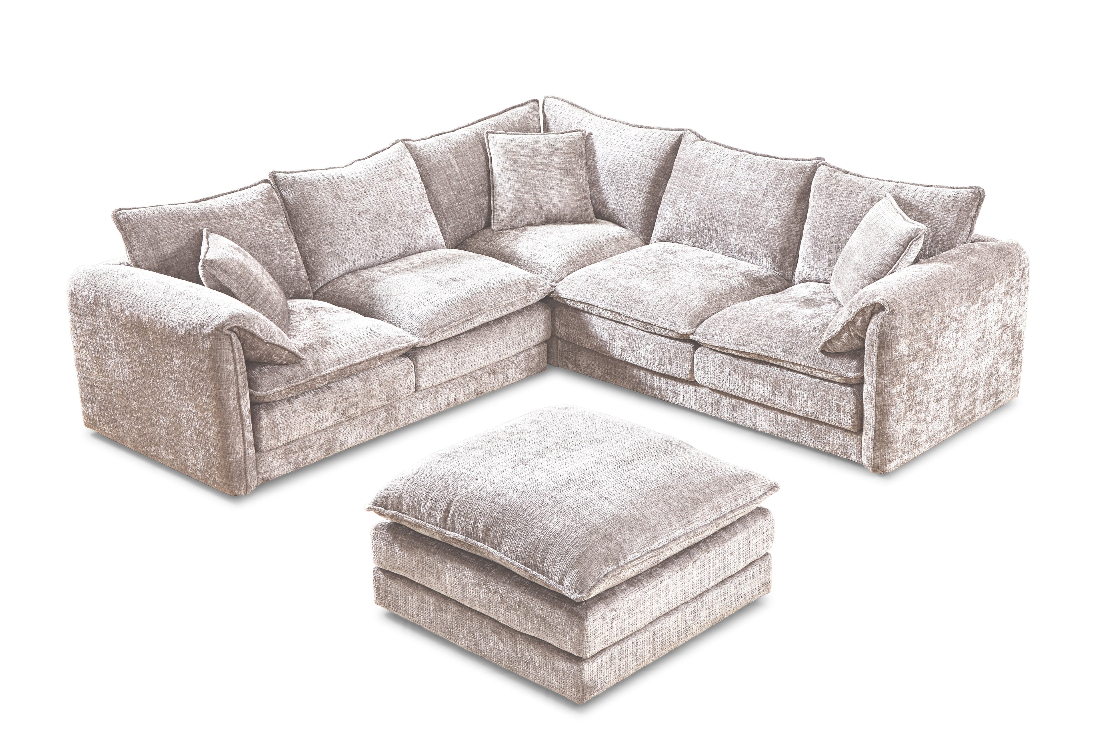 Solaya Large Corner Sofa In Beige