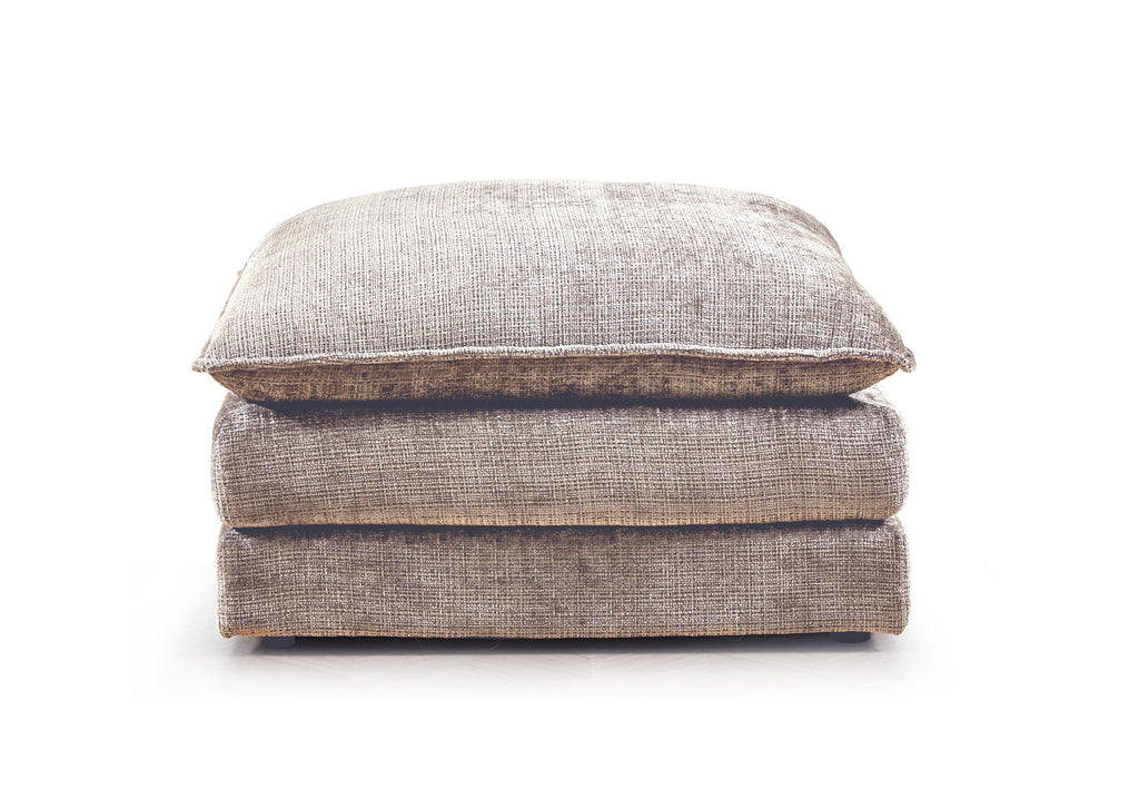 Solaya Large Corner Sofa + Footstool Set in Beige