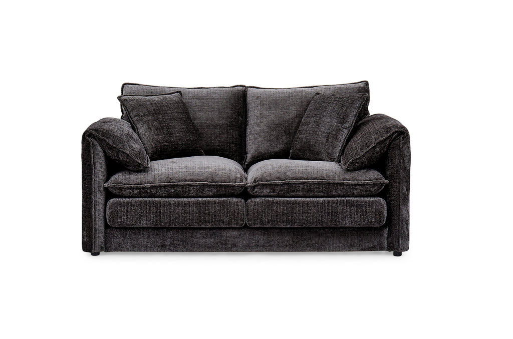 Solaya 3+2 Sofa Set in Black