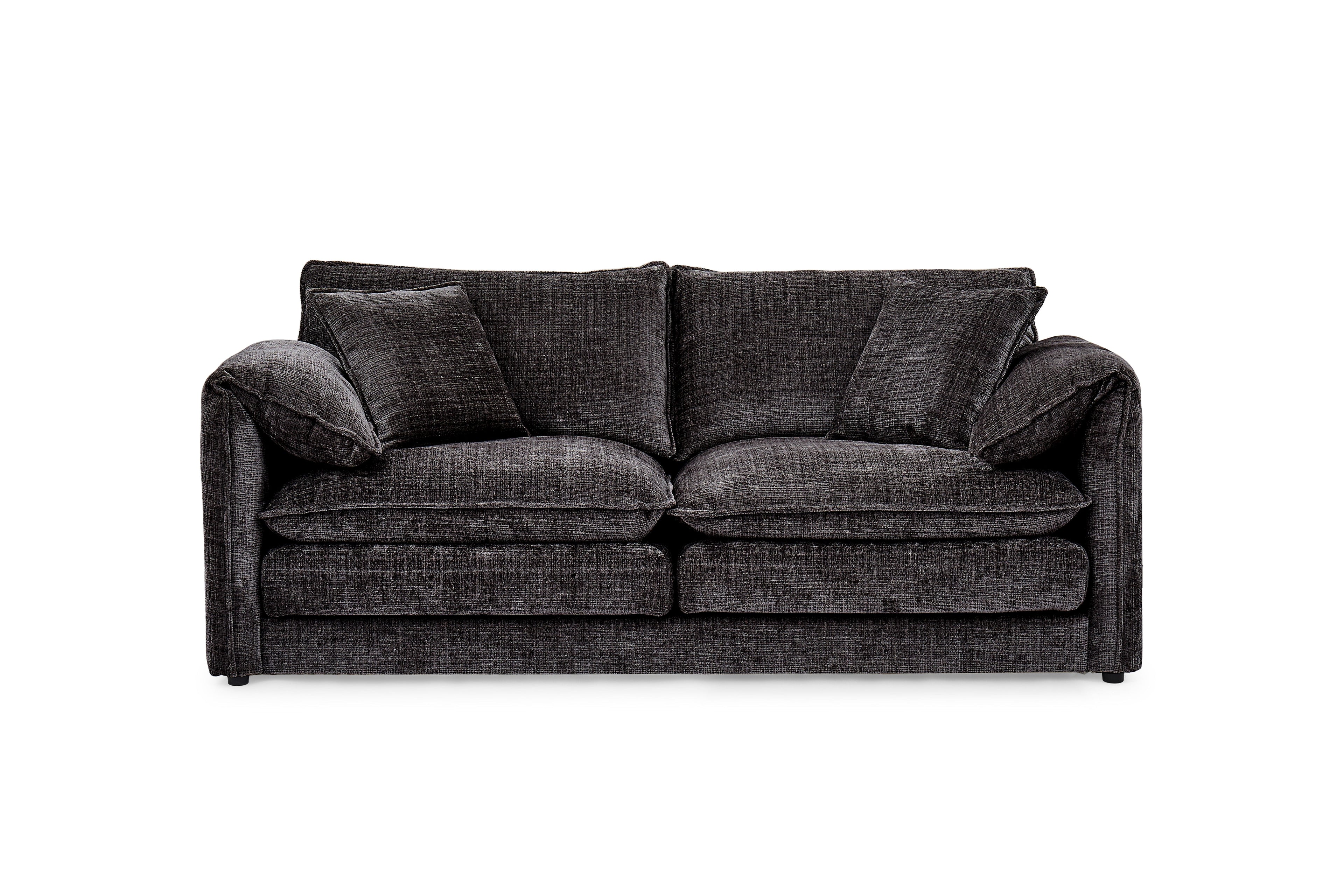 Solaya 3+2 Sofa Set in Black