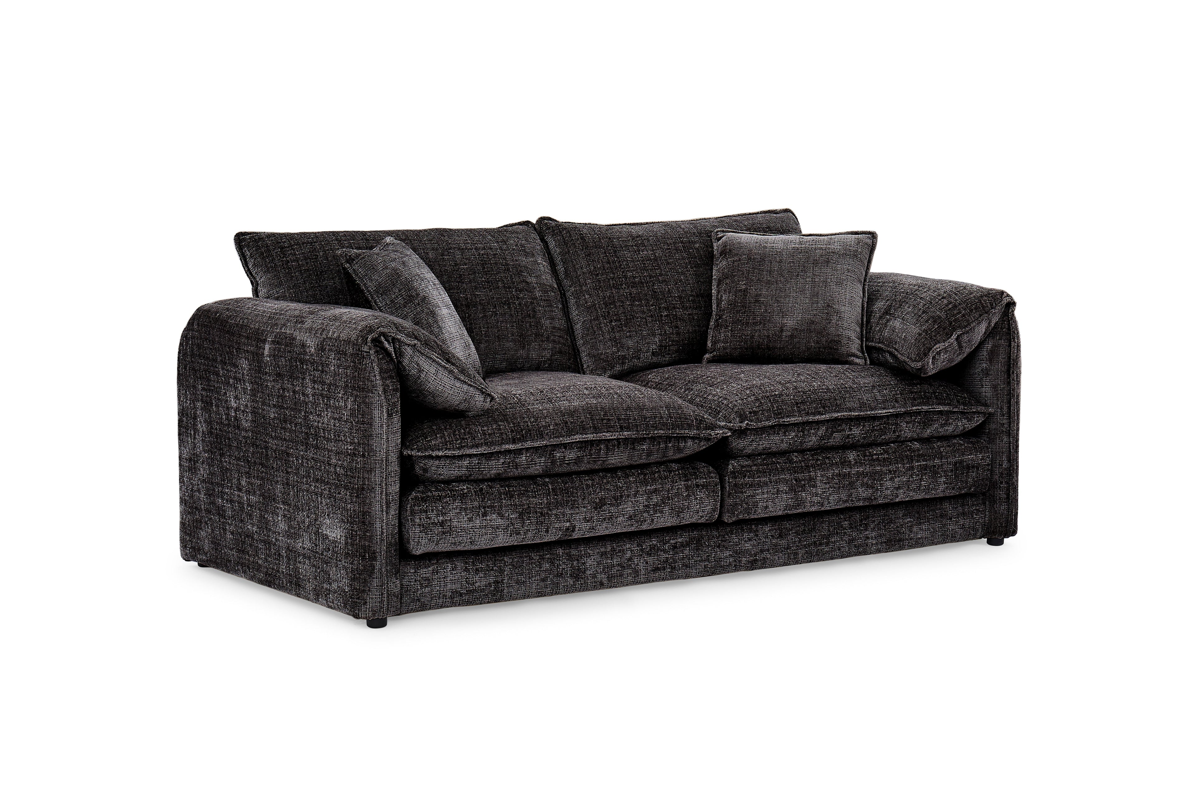 Solaya 3+2+1 Sofa Set in Black