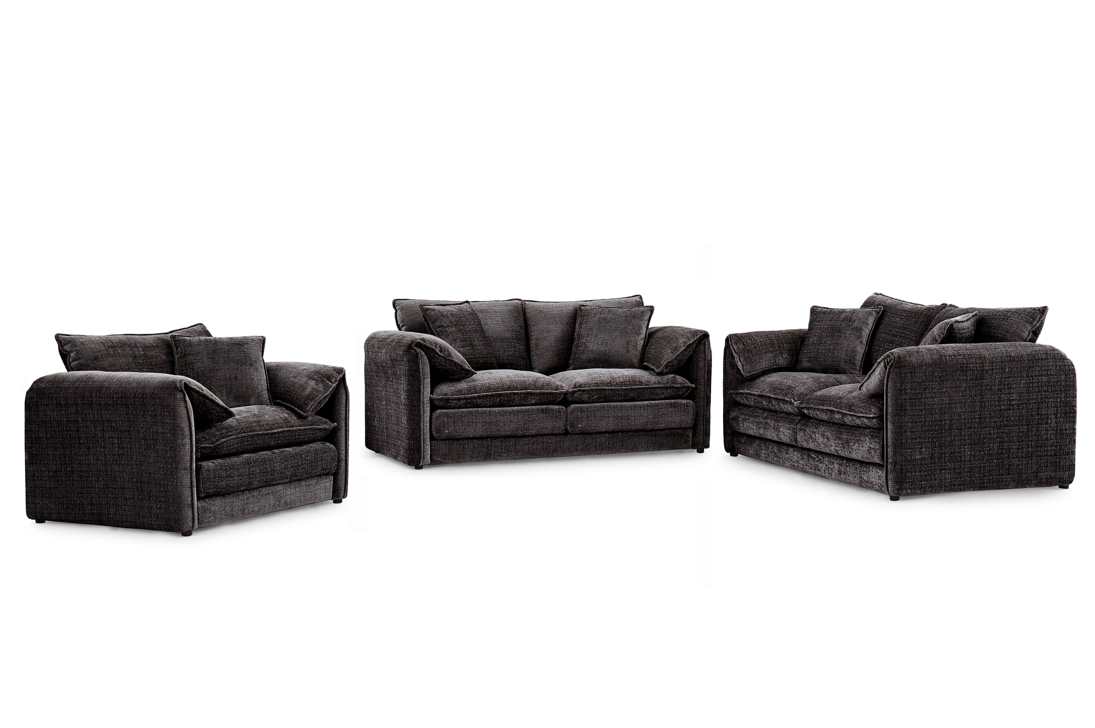 Solaya 3 Seater Sofa In Black