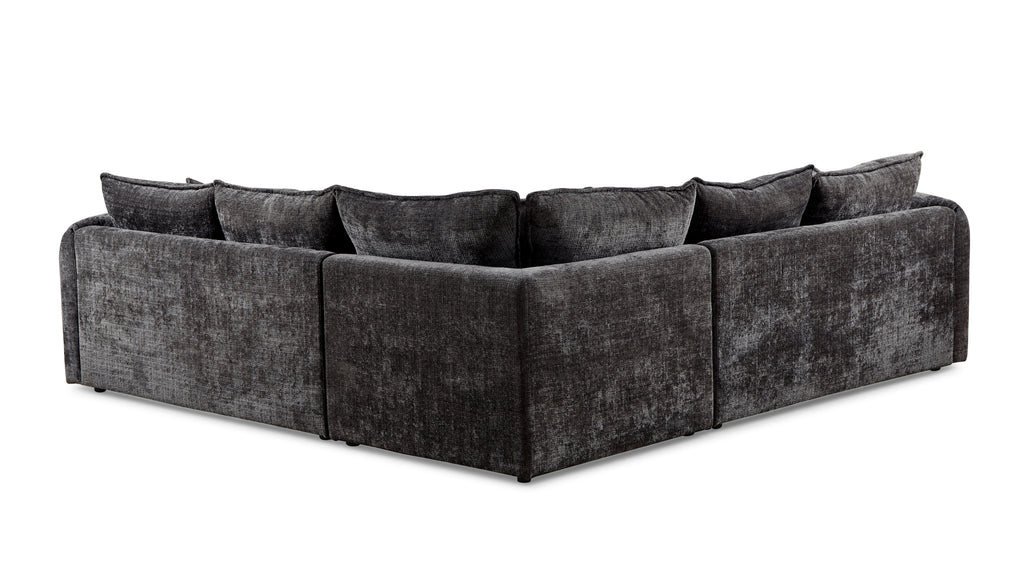 Solaya Large Corner Sofa In Black