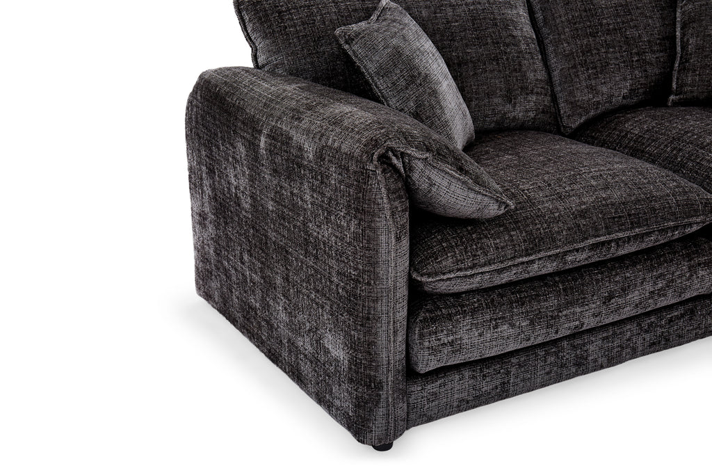 Solaya Large Corner Sofa In Black
