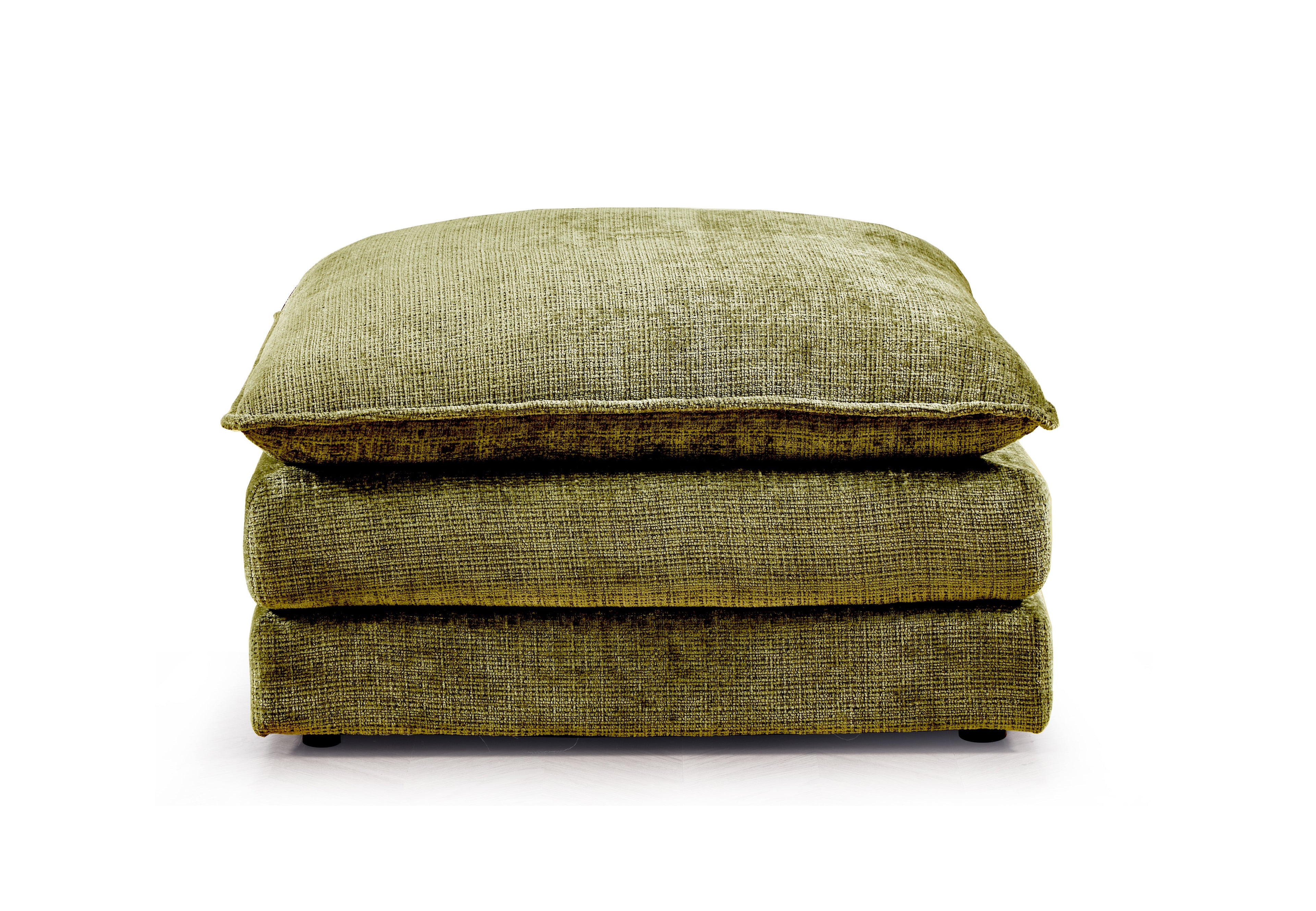 Solaya Large Corner Sofa + Footstool Set in Green