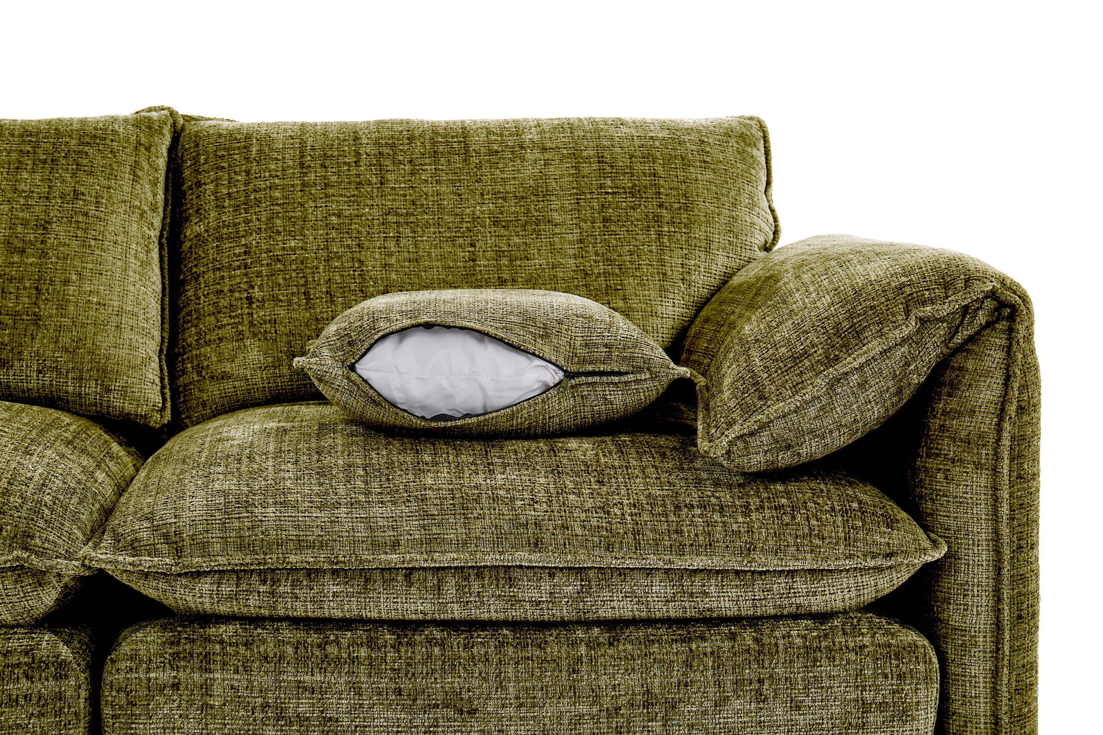 Solaya Large Corner Sofa In Green