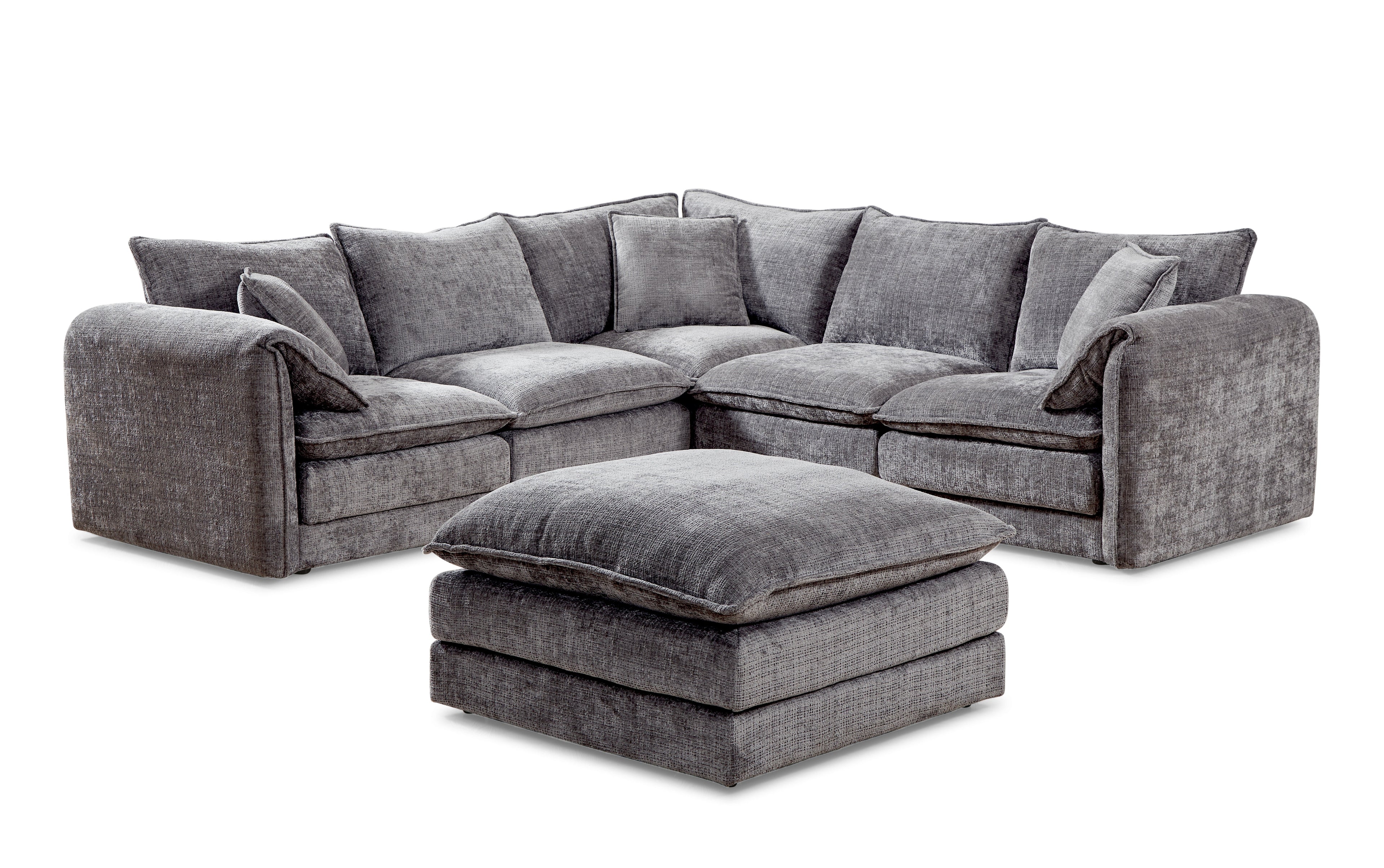Solaya Large Corner Sofa In Grey
