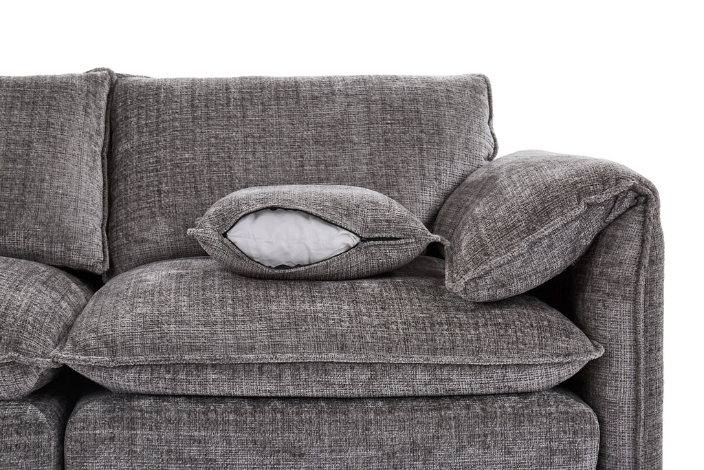 Solaya Large Corner Sofa In Grey
