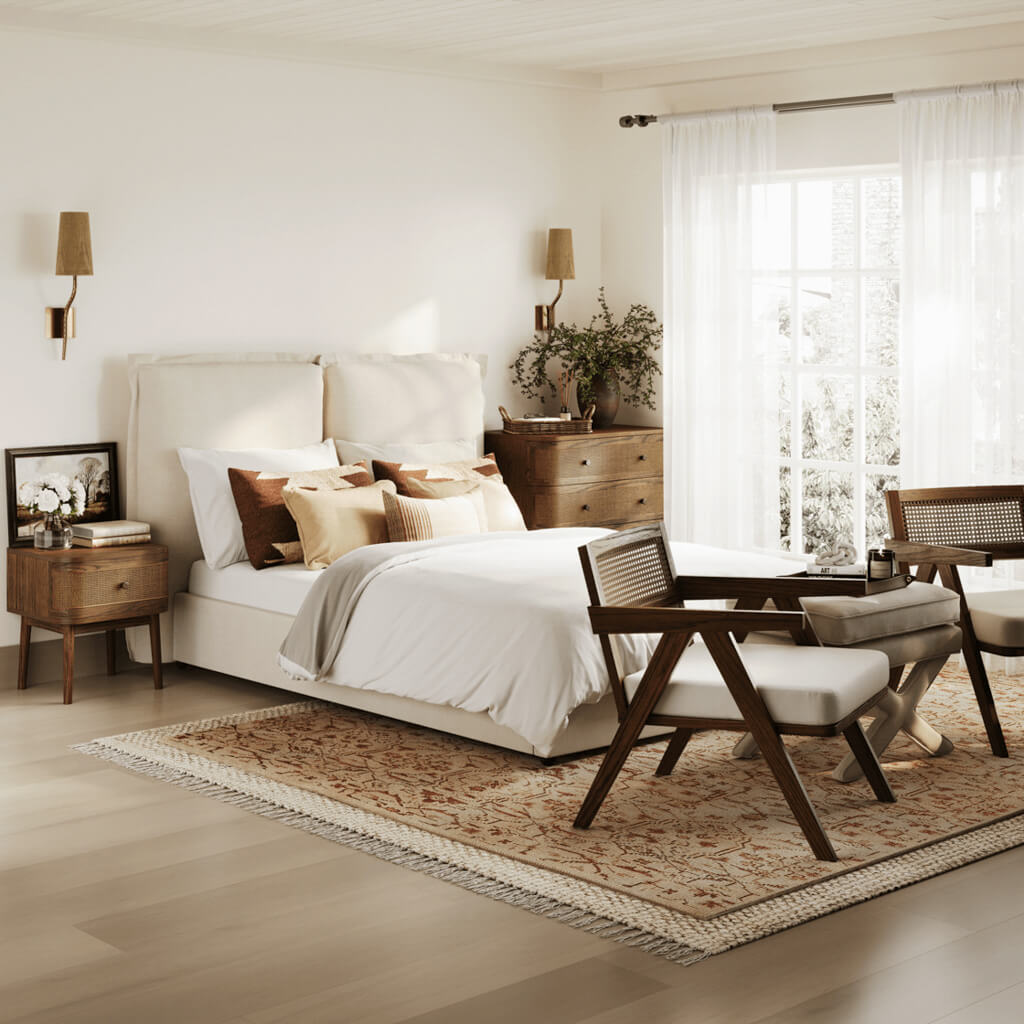 Calabasas Ivory Kingsize Bed
