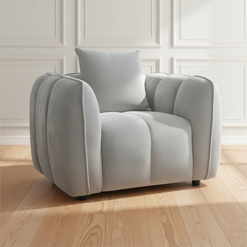VENICE GREY ARMCHAIR AVAILABLE AT SOFASALEUK.COM