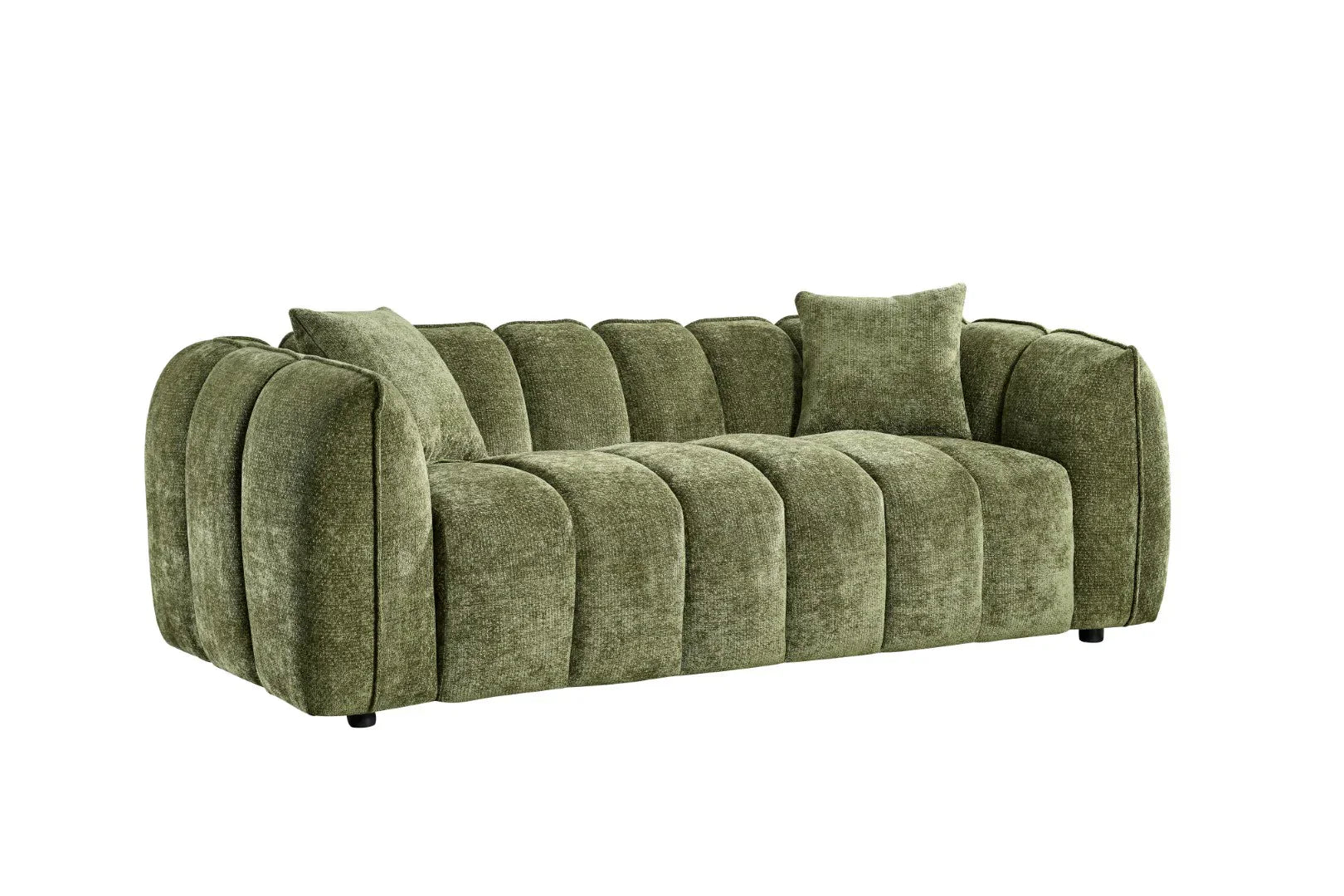 Venice 3 Seater Sofa In Olive Green