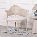 Wooden Louis Upholstered Corner Chair
