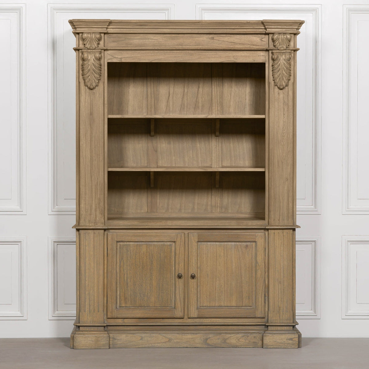 Large Rustic Open Bookcase