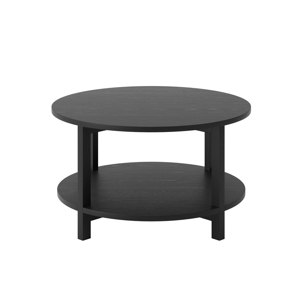 Black Round Wooden Coffee Table