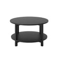 Black Round Wooden Coffee Table