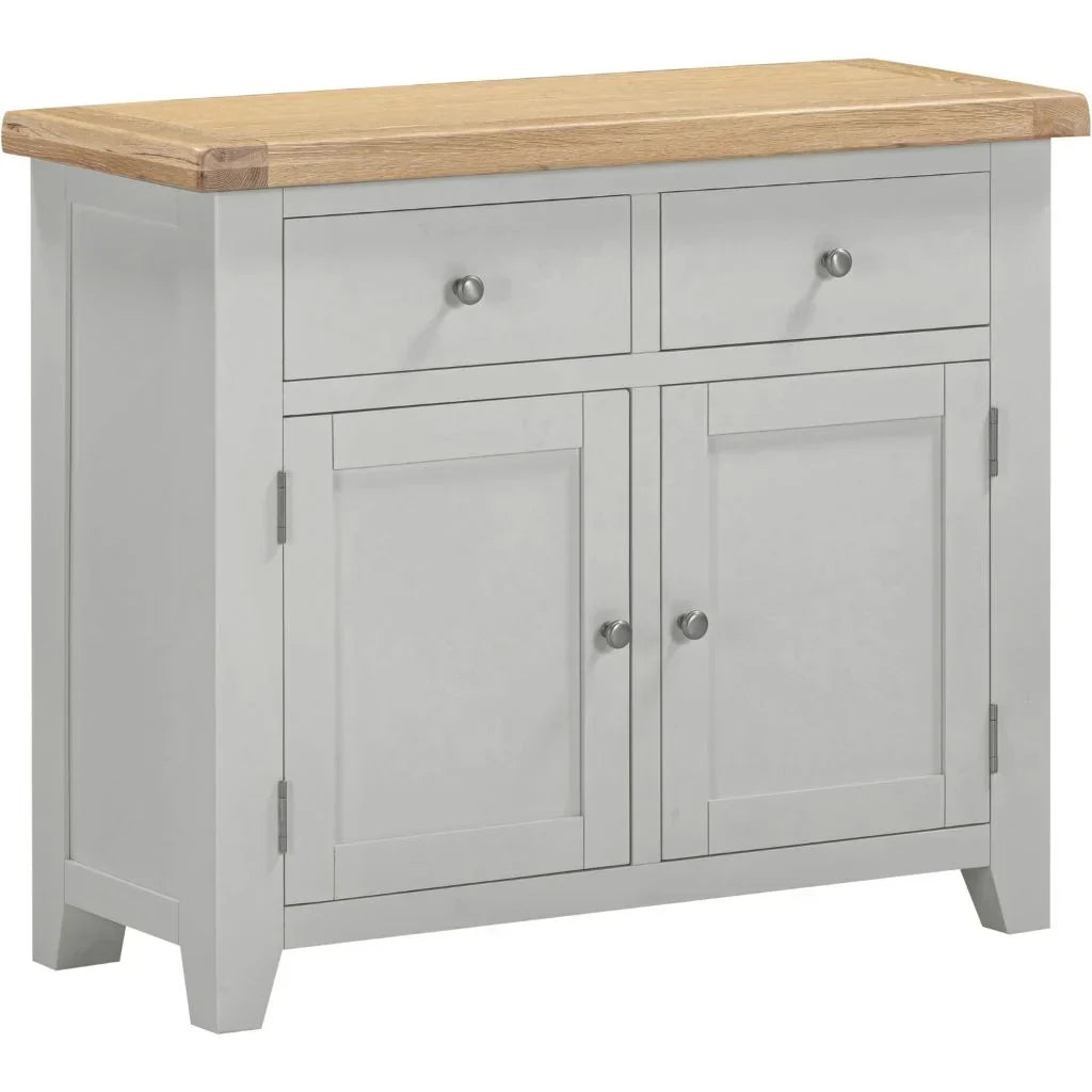 3 Piece Grey & Oak Living Room Furniture Set