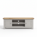 Windsor Straight TV Unit - Pebble Grey/Oak