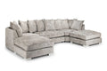 DFS SCS SOFOLOGY U-Shape Sofa In Truffle Scatter-back Model