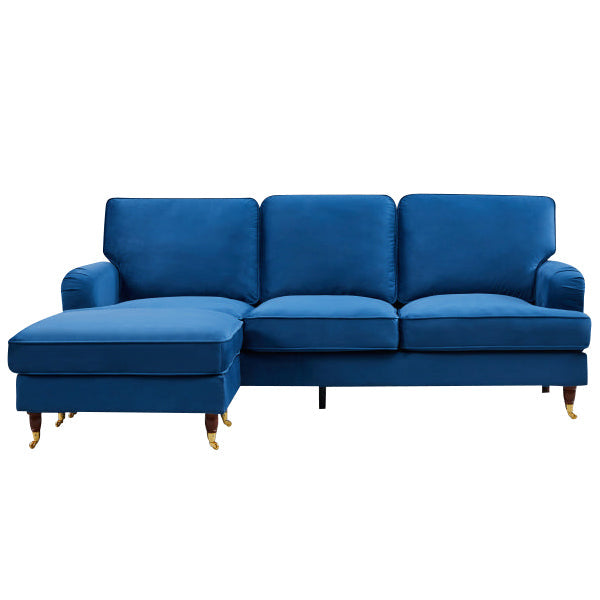 Universal L Shape Corner Sofa in Royal Blue