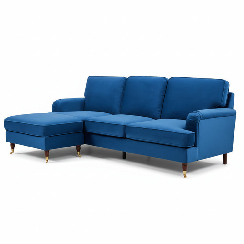Universal L Shape Corner Sofa in Royal Blue