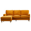 Universal L Shape Corner Sofa in Burnt Orange