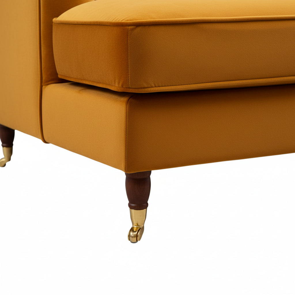 Universal L Shape Corner Sofa in Burnt Orange