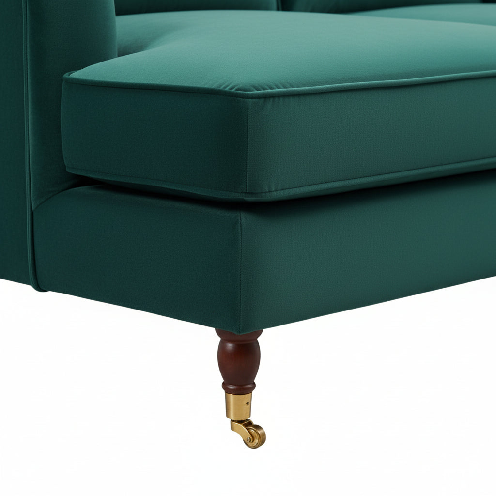 Universal L Shape Corner Sofa in Forest Green